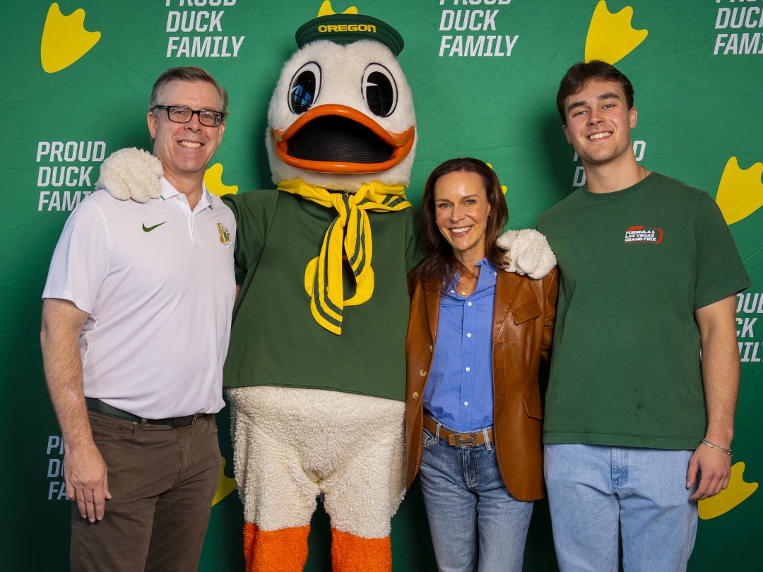 Duck family snapping a selfie with the Duck